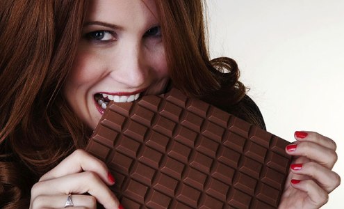 pleasure of eating chocolate